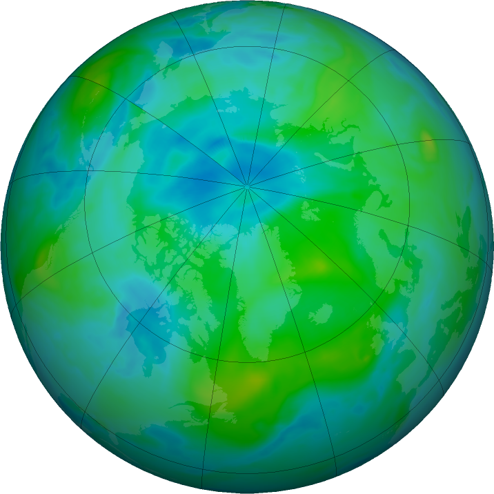 Arctic ozone map for 03 September 2016